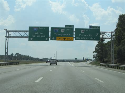 Photo Guide for Interstate 271 Northbound in Ohio, covering its full 40-mile length from Interstate 71 to Interstate 90. Includes the control cities of Medina, Richfield, Bedford Heights, and Willoughby Hills.