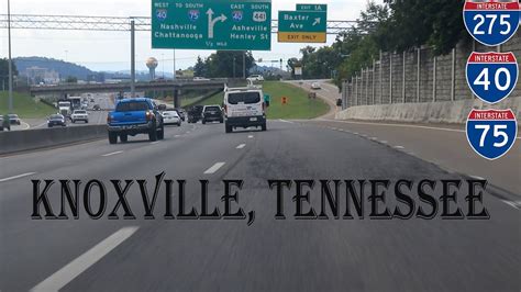 Interstate 640 both directions in Knox County - Between I-275 RT. & I-75 LT. / BEGIN US-25W and I-40 RT. & LT., construction work will result in narrowed lanes 24 hours daily. This w. State Route 115 both directions in Knox County - Between BLOUNT-KNOX COUNTY LINE and MALONEY RD., a widening project will result in narrowed lanes every day.. 