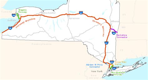 Interstate 90 tolls new york. Now a toll-free highway, I-90 and I-87 continue to exits 1N and 1S, which are for the Adirondack Northway (I-87) and Fuller Road Alternate (unsigned NY 910F), respectively. Located off exit 1S and Fuller Road Alternate, a spur of the Northway leading to Western Avenue (US 20), is the Crossgates Mall in Guilderland. 
