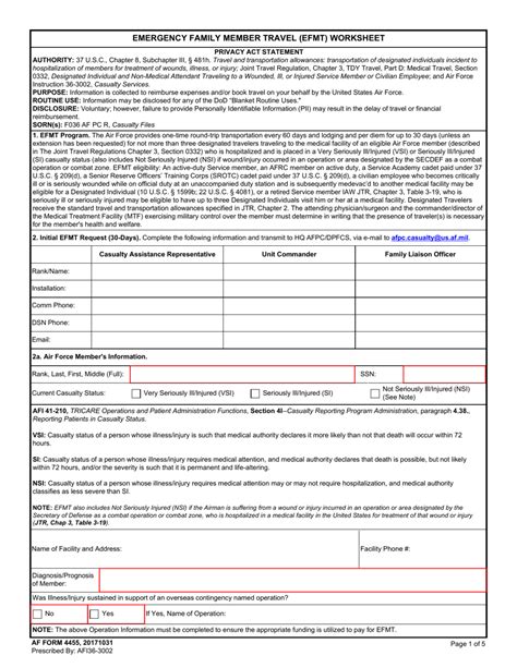 Interstate Travel Form Pdf AF Form 4455 Download Fillable PDF or Fill