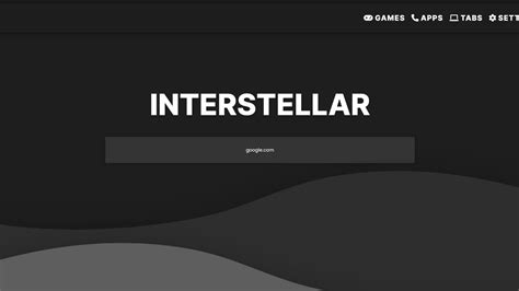 Interstellar is a web proxy with a Clean and Sleek UI and easy to use menus. Our goal is to provide the best user experience to everyone. Important. If you fork this project, consider giving it a star in the original repository! Join Our Discord Community for support, more links, and an active community!