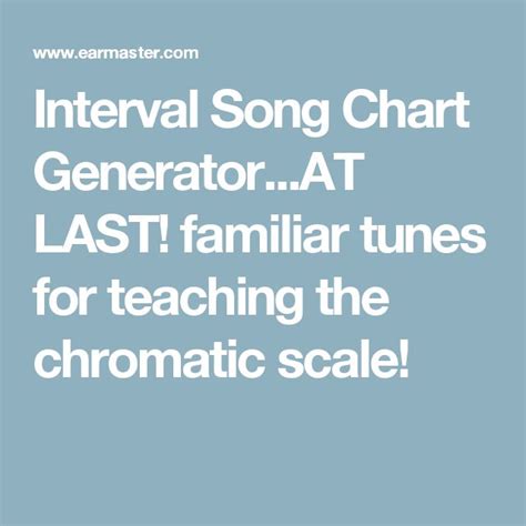 Interval Song Chart Generator...AT LAST! familiar tunes for teaching the chromatic scale