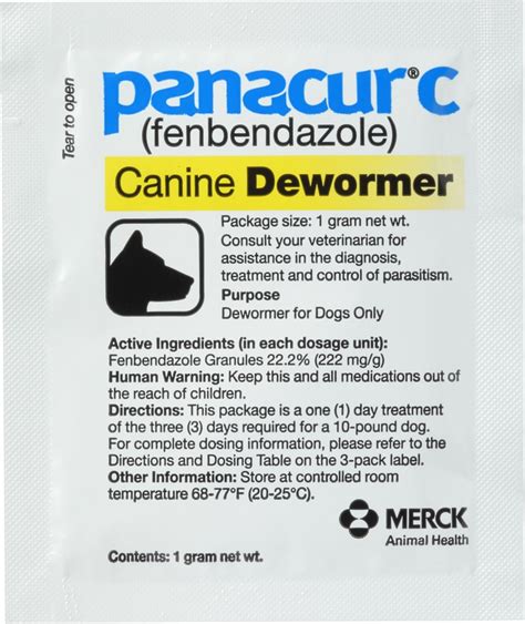 Find the best selling Panacur Fenbendazole for Dogs on eBay. Shop with confidence on eBay! Skip to main content. Shop by category. Shop by category. Enter your search keyword. Advanced Daily ... Panacur 446600-C Canine Dewormer. 4.9 out of 5 stars based on 25 product ratings (25). 