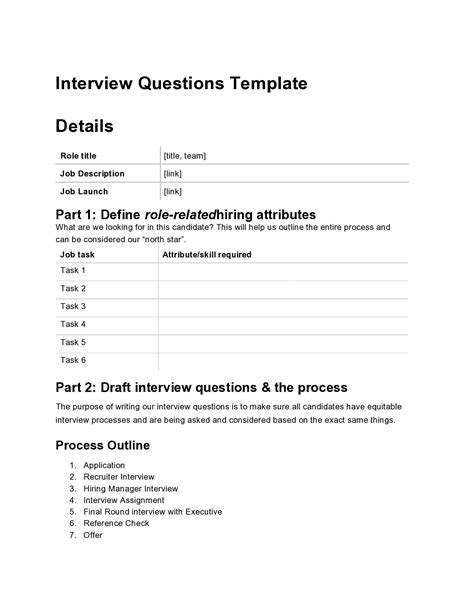 Interview Layout Template For Your Needs