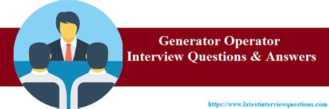 Interview Questions For Generator Operator