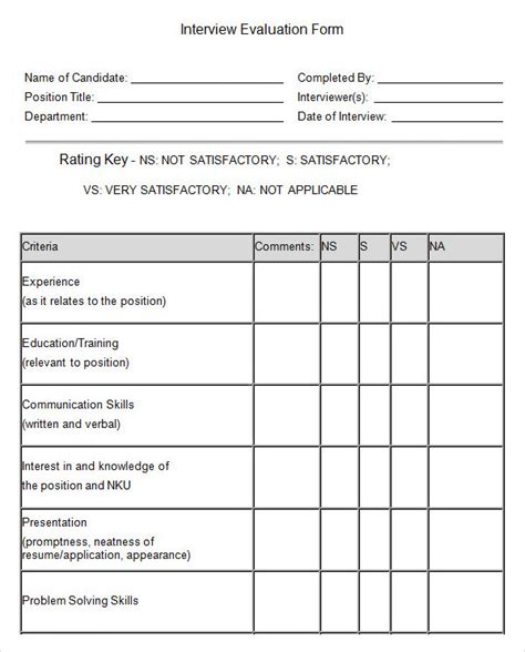 Interview Rating Sheet 20092023 Form Fill Out and Sign Printable PDF