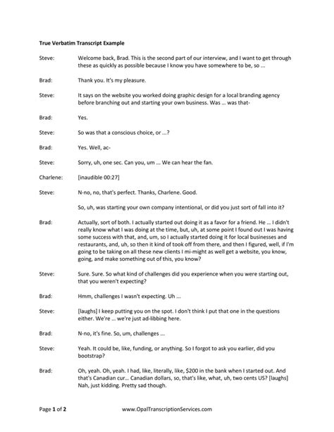 Interview Transcript Example MeaningKosh
