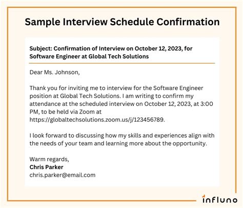 Interview message to candidate.  On the scheduled date and time of your interview appoin...