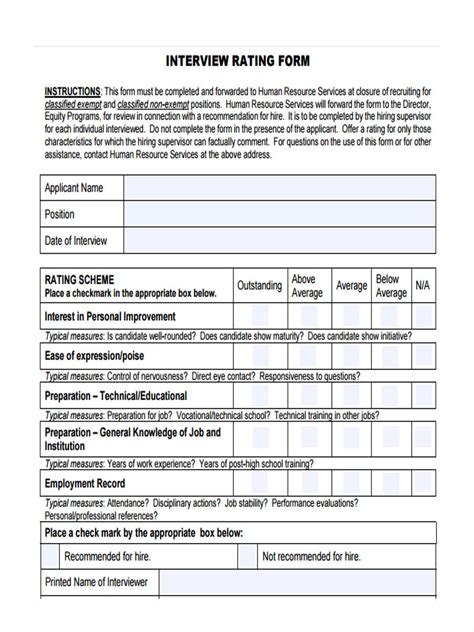 Interview template form in Word and Pdf formats page 2 of 2