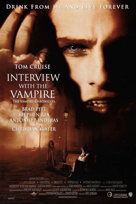 Interview with the vampire 1994. In late 20th-century San Francisco, a 200-year-old vampire tells his story--of desire, love, yearning, grief, terror, ecstasy--to a young reporter, weaving the history that has come to be known as Interview With The Vampire. Based on the blockbuster novel by Anne Rice. 16,667 IMDb 7.5 2 h 2 min 1994. X-Ray R. 