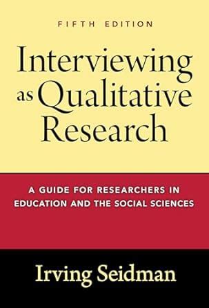 Interviewing as qualitative research a guide for researchers in education and the social sciences. - Living with itch a patient s guide a johns hopkins press health book.