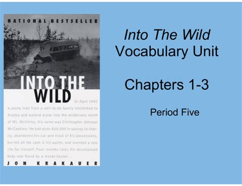 Into the Wild Chapters 1-3 Summary and Analysis GradeSaver