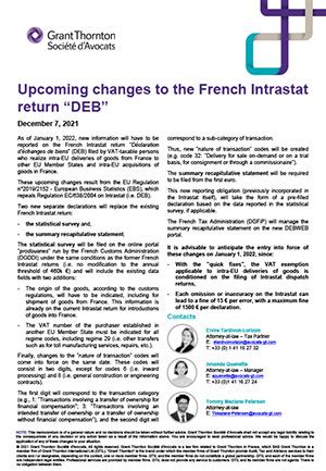 Intrastat France French DEB and DES returns - Marosa