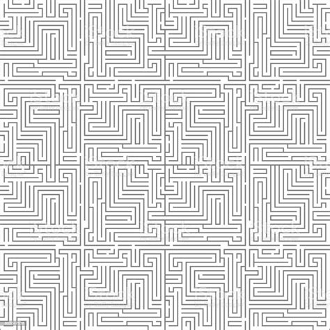 Intricacy Labyrinth Maze Seamless Pattern Background Design Template