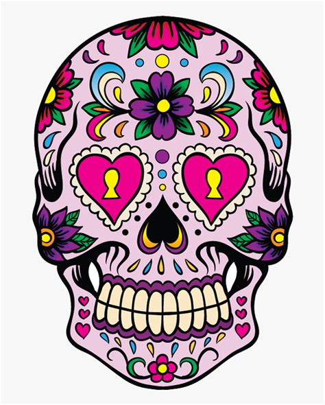 Intricate Drawing Sugar Skull - Sugar Skull Heart Eyes, HD