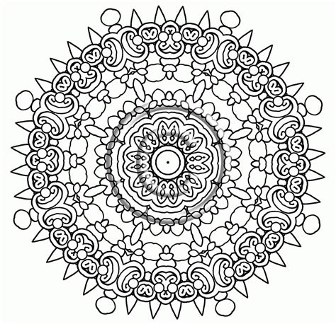 Intricate Mandala Coloring Pages Coloring Home