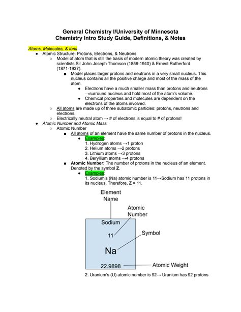 Intro Study To Guide Chemistry