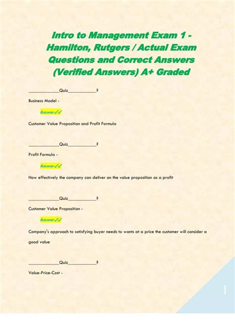 Intro to management exam 2 hamilton.  Valuable for students preparing f...