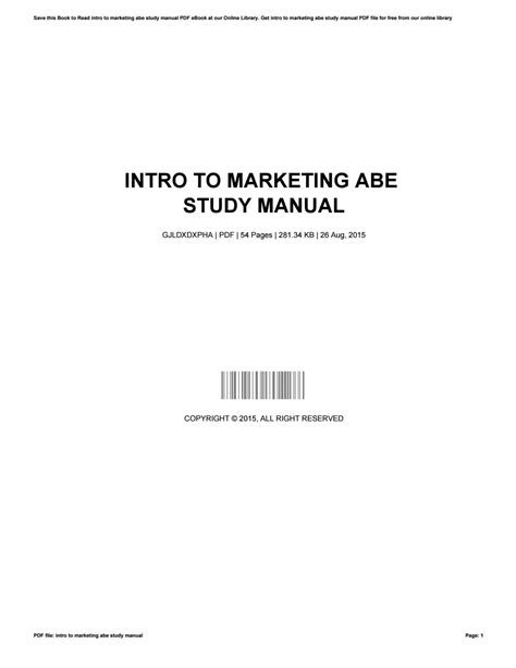 Intro to marketing abe study manual. - Dewalt air compressor d55168 owners manual.