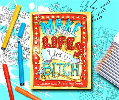 Introducing ExtraStressRelieving Adult Coloring Books! Swear Word