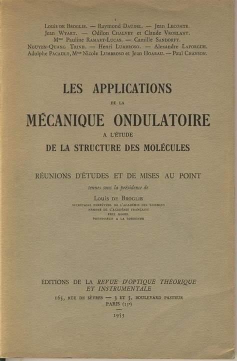 Introduction à l'étude de la mécanique ondulatoire. - Rudolf die rote nase noten für klavier.