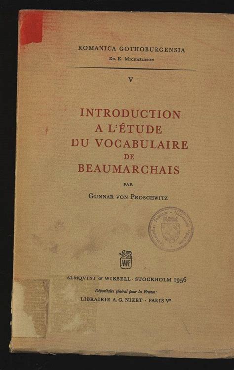 Introduction à l'étude du vocabulaire de beaumarchais. - Articulen, met approbatie vande ho: mog: heeren staten generael der vereenichde nederlanden.