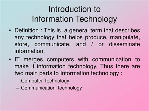 Introduction Information Technology