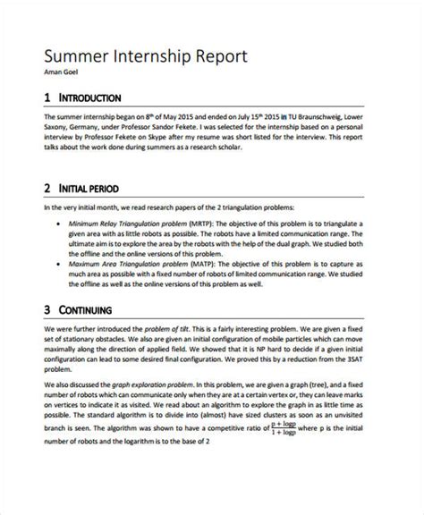 Introduction Template For Report Professional Template