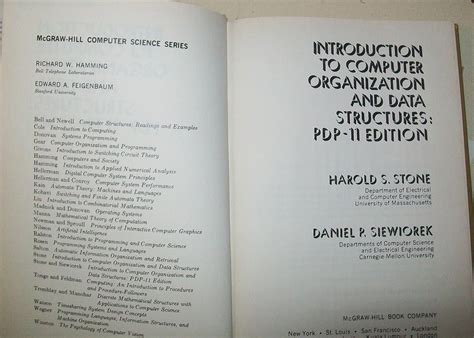 Introduction To Computer Organization And Data Structures Pdp 11 Edition