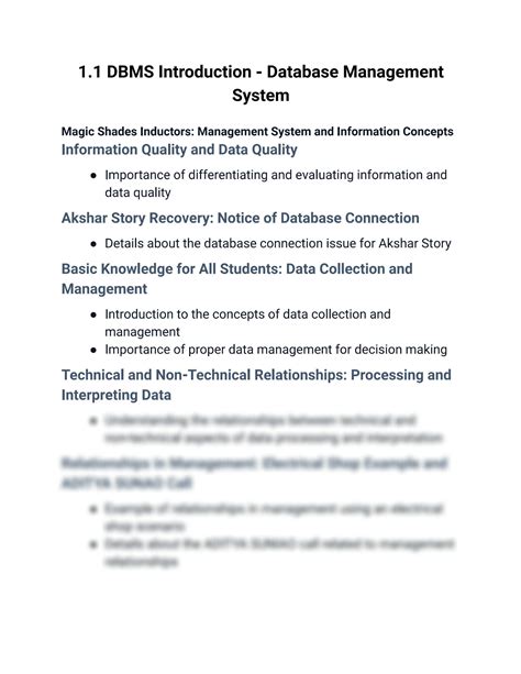 Introduction To Database Management A Level