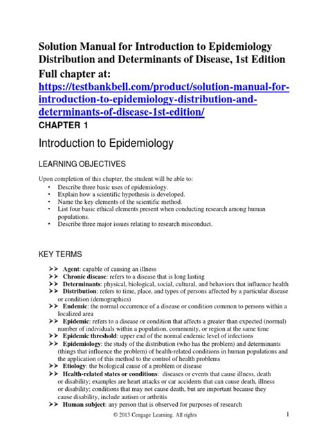Introduction To Epidemiology Instructors Manual