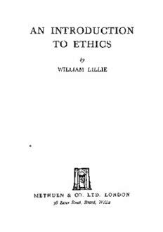 Introduction To Ethics By William Lillie Pdf File - xennews