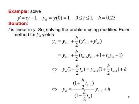 Introduction To Numerical Solutions Of Ordinary Differential Equations