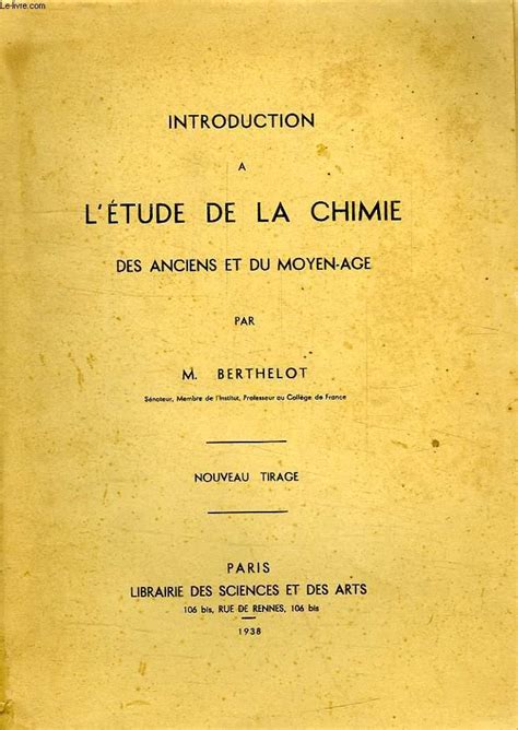Introduction a l'e'tude de la chimie das anciens et du moyen age. - Scritti in ricordo di carlo fabrizi.