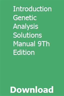 Introduction genetic analysis solutions manual 9th edition. - Honda vfr 750 rc36 reparaturanleitung download herunterladen.