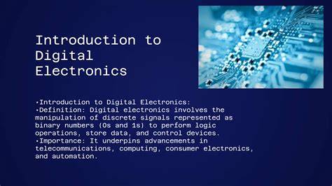 Introduction of digital electronics.  The Digital electronics deals with the electronic...