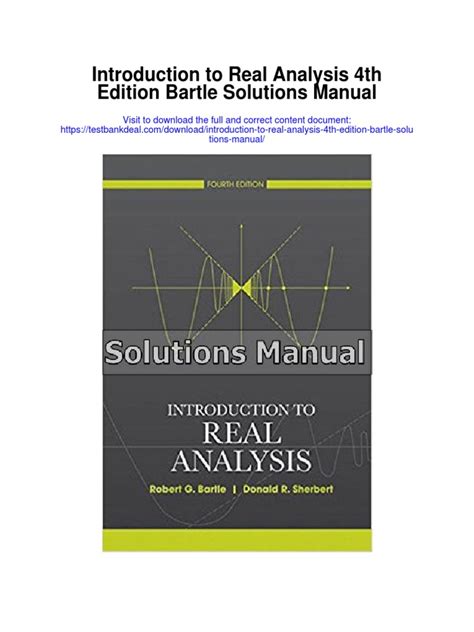Introduction real analysis bartle solution manual 4th. - Manuali per gru a torre potain mc 85a.