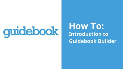 Introduction to Guidebook Builder YouTube