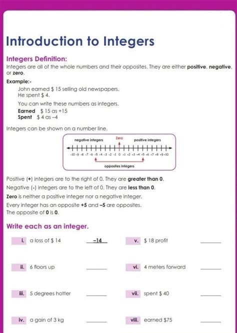 Introduction to Integers – Definition, Numbers, Rules, Symbols ...