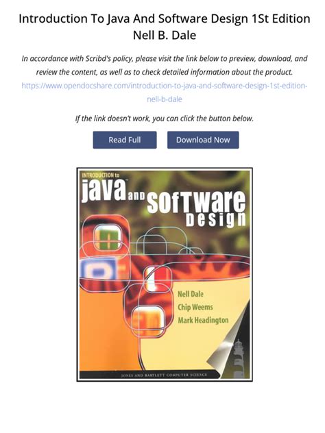 Introduction to Java and Software Design: .