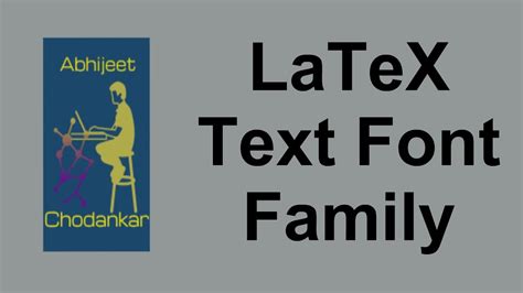 Introduction to LaTeX Change Text Font Family in OverLeaf YouTube