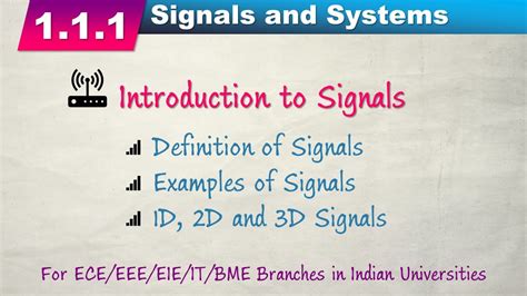 Introduction to Signals Definition Examples 1D and 2D Signal ...