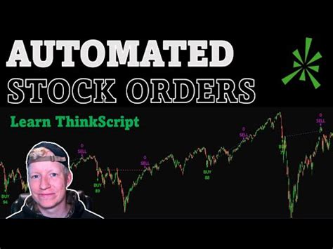 Introduction to ThinkorSwim automated orders Part 2 YouTube