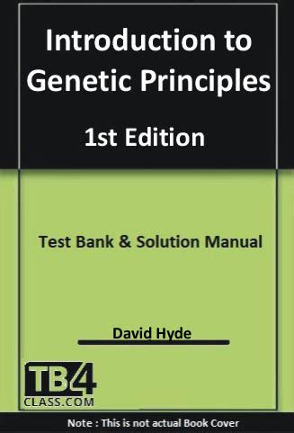 Introduction to genetic principles solutions manual hyde. - Casio fx 991ms manual additional functions.