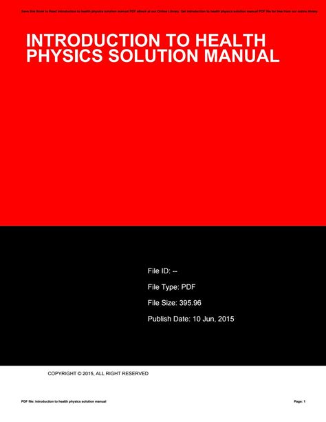 Introduction to health physics chamber solution manual. - Http solutionsmanualtestbanks blogspot com 2011 10 intermedio.