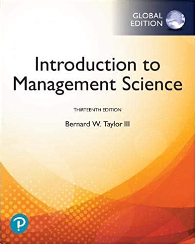 Introduction to management science 13e solutions manual. - Gramatica española y comentario de textos.