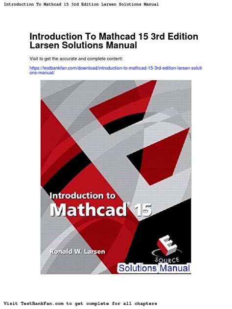 Introduction to mathcad 15 solution manual. - Studyguide for econ macroeconomics 4 by mceachern william a isbn.