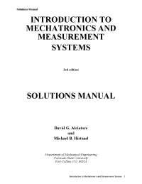 Introduction to mechatronics and measurement systems 3rd edition solution manual. - Mercury 50 hp 2 stroke manual superamerica.
