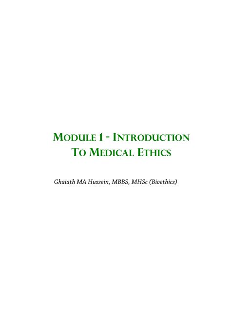 Introduction to medical ethics pdf.  n It involves teaching of fundamen...
