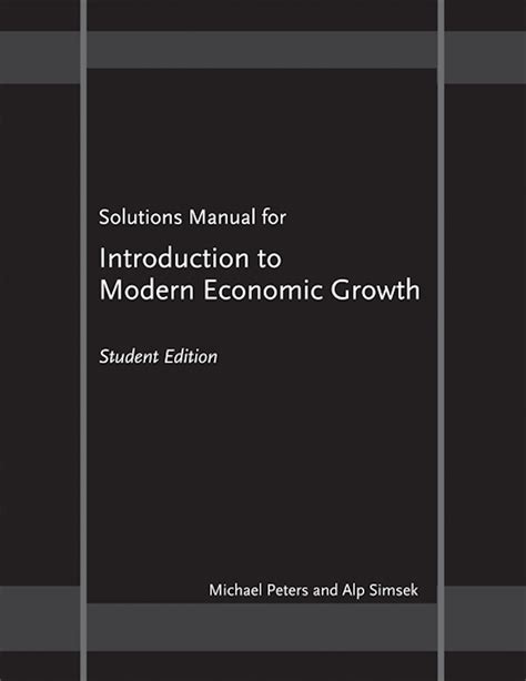 Introduction to modern economic growth solutions manual. - Repertorium der policeyordnungen der fruhen neuzeit (ius commune).
